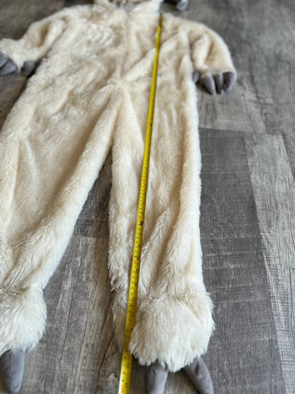 Star Wars White Wampa Plush Costume with Gray Accents - Picture 3 of 11